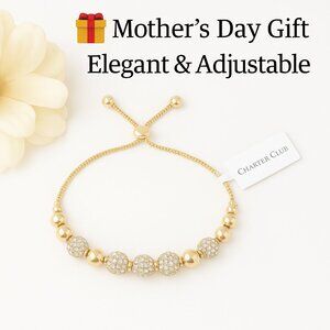 #Jewelry #GoldEarrings #FloralHoops #GiftForH✨ INC Gold-Tone Statement Bracelet
